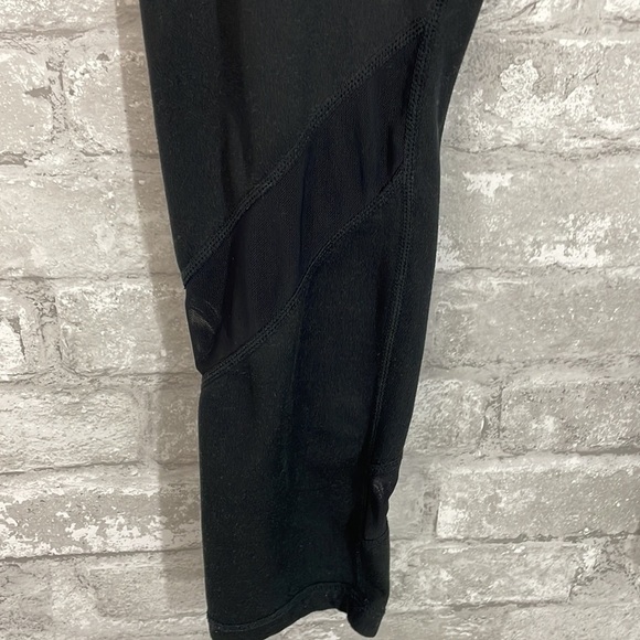 Mono B Black Yoga Leggings with Mesh Accent - Picture 3 of 6